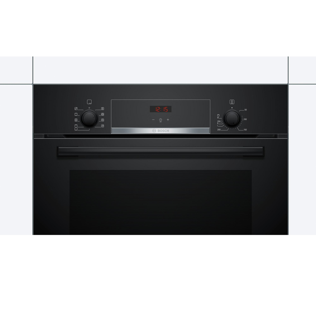 HBF534EB0Q Bosch Built In Electric Oven 60cm Serie4 66Liter Eco Black Newton Stores